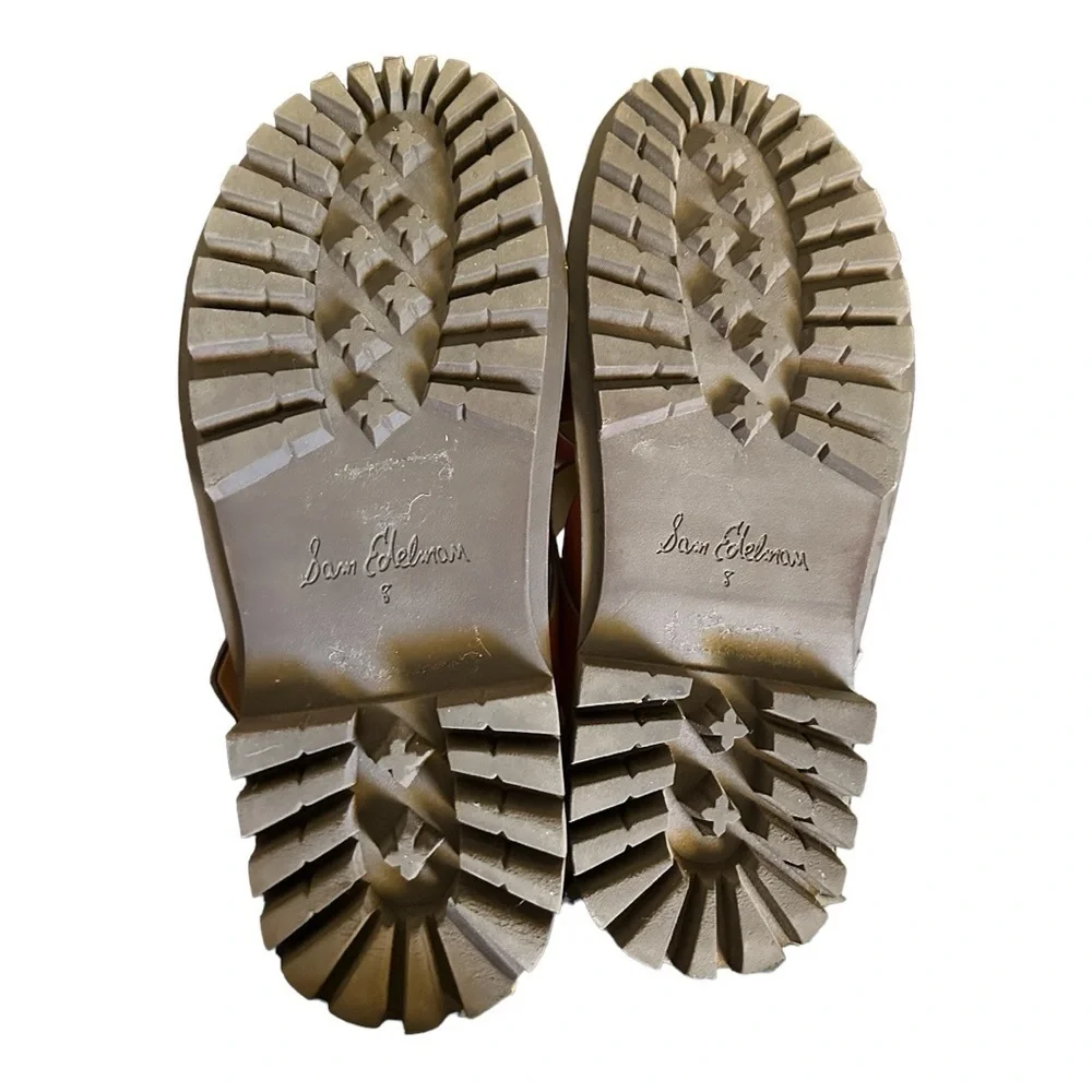 Sam Edelman Lug Sole Eleanora Leather Sandals Chestnut Brown Women’s Size 8 - Picture 7 of 8